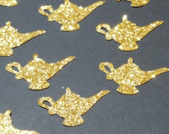 Aladdin's Lamp confetti, Table scatter, Gold Glitter, Birthday, Birthday party,100 pieces