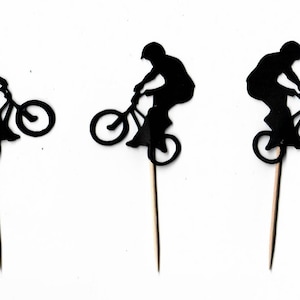 BMX Cupcake Topper - BMX Party Dekorationen - BMX Party Dekor - Bike Party - Bike Geburtstag Party CakeTopper - Custom - Bike Geburtstag