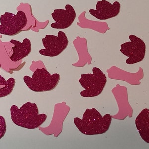 Cappelli e stivali confetti cowgirl, glitter rosa, Rodeo, Compleanno, decorazione occidentale, Rodeo Queen 100 pezzi