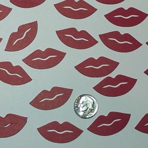 Lèvres rouges 100 papier Confetti, Table Scatter, découpes anniversaire, mariage, Shower de mariage, Baby Shower, décorations embellissements Scrapbook