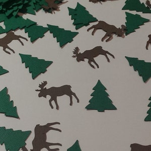 Moose & Tree Confetti-Hunter Decor-Party Decor-Party confetti-Table Scatter-Animal Confetti