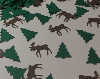 Moose & Tree Confetti-Hunter Decor-Party Decor-Party confetti-Table Scatter-Animal Confetti