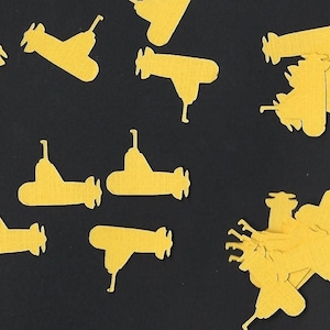 Confete de submarino amarelo - Decoração de mesa - Chá de bebê com tema de submarino dos Beatles