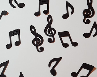 Music notes- Black- Confetti- Birthday- Party- Die cut Confetti- Table scatter
