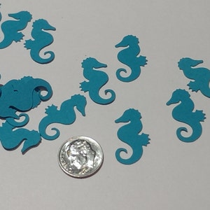 Seahorse Confetti- turquoise Confetti- Bridal Shower Decor-  Baby Shower Decor- Wedding Decor- Quinceanera Decor