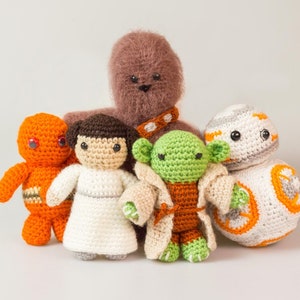 Star Wars Crochet Patterns Free Leia Crochet Star Wars Toys Chewbacca Amigurumi Star Wars C3PO Crochet Pattern INSTANT DOWNLOAD P035