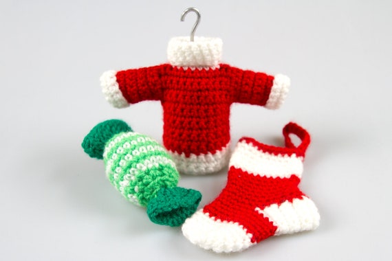 Crochet Pattern Christmas Crochet Patternchristmas Tree Ornamentcrochet Christmas Patternchristmas Decorationset Of Patterns P011 - 