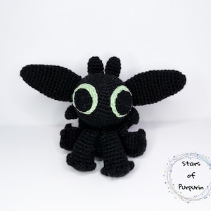 Toothless Mini - How To Train Your Dragon - Night Fury, Plush, Amigurumi