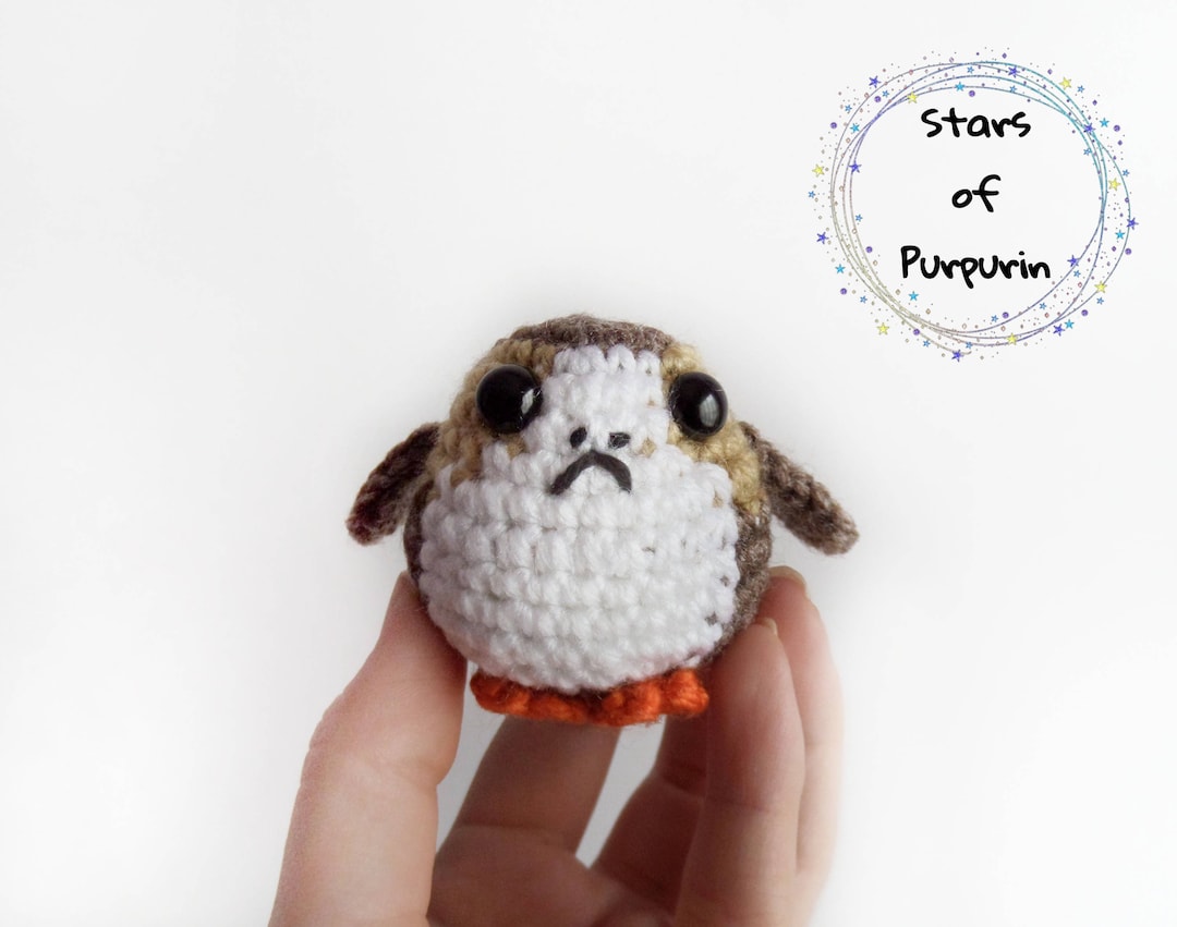 Mini Porg Porg Chibi - Porg Amigurumi, Porg Plushie, Star Wars Gift, Geek Gift ...