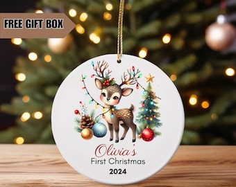 Baby's First Christmas ornament, Personalized baby's name Christmas ornament, baby first Christmas ornament, personalized kid ornament,