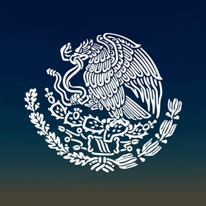 Mexican flag logo decal, Mexican eagle decal, waterproof vinyl sticker, car decal, laptop sticker, bottle or tumbler vinyl decal