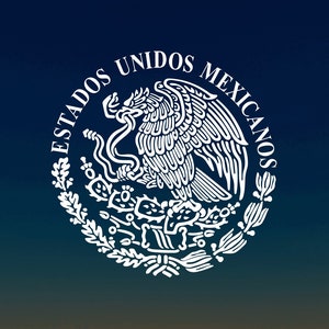 Mexican flag logo decal, Mexican eagle decal, waterproof vinyl sticker, car decal, laptop sticker, bottle water or tumbler vinyl decal.
