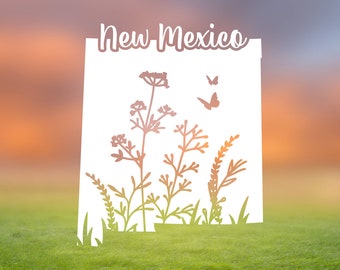 New Mexico decal, NM State vinyl Sticker, Waterproof sticker, car decal, laptop or phone vinyl sticker, water bottle or tumbler decal