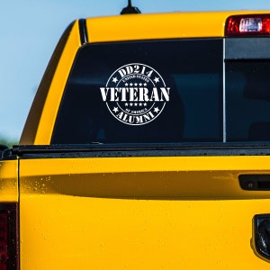 US Veteran Hat With DD214 Alumni And National Service Ribbon - View #2