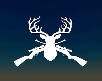 Hunting vinyl decal, Deer Hunting vinyl sticker, waterproof vinyl sticker, car decal, laptop sticker, bottle or tumbler vinyl decal