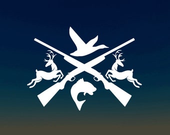 Hunting vinyl decal, Deer/Duck Hunting vinyl sticker, waterproof vinyl sticker, car decal, laptop sticker, bottle or tumbler vinyl decal