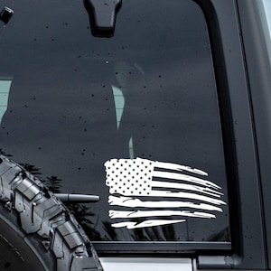 Distressed American flag decal, USA flag decal, waterproof vinyl sticker, car decal, laptop sticker, bottle or tumbler vinyl decal