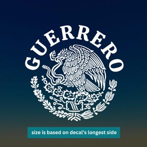 Mexican Eagle MX state name decal, Mexican eagle decal, waterproof vinyl sticker, car decal, laptop sticker, mx states car window sticker