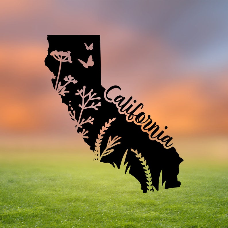 California decal, CA State vinyl Sticker, Waterproof sticker, car decal, laptop or phone vinyl sticker, water bottle or tumbler decal image 2
