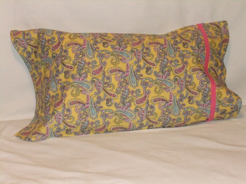 PAISLEY in Yellow PILLOWCASE 20 X 35 KING 36 Etsy Canada