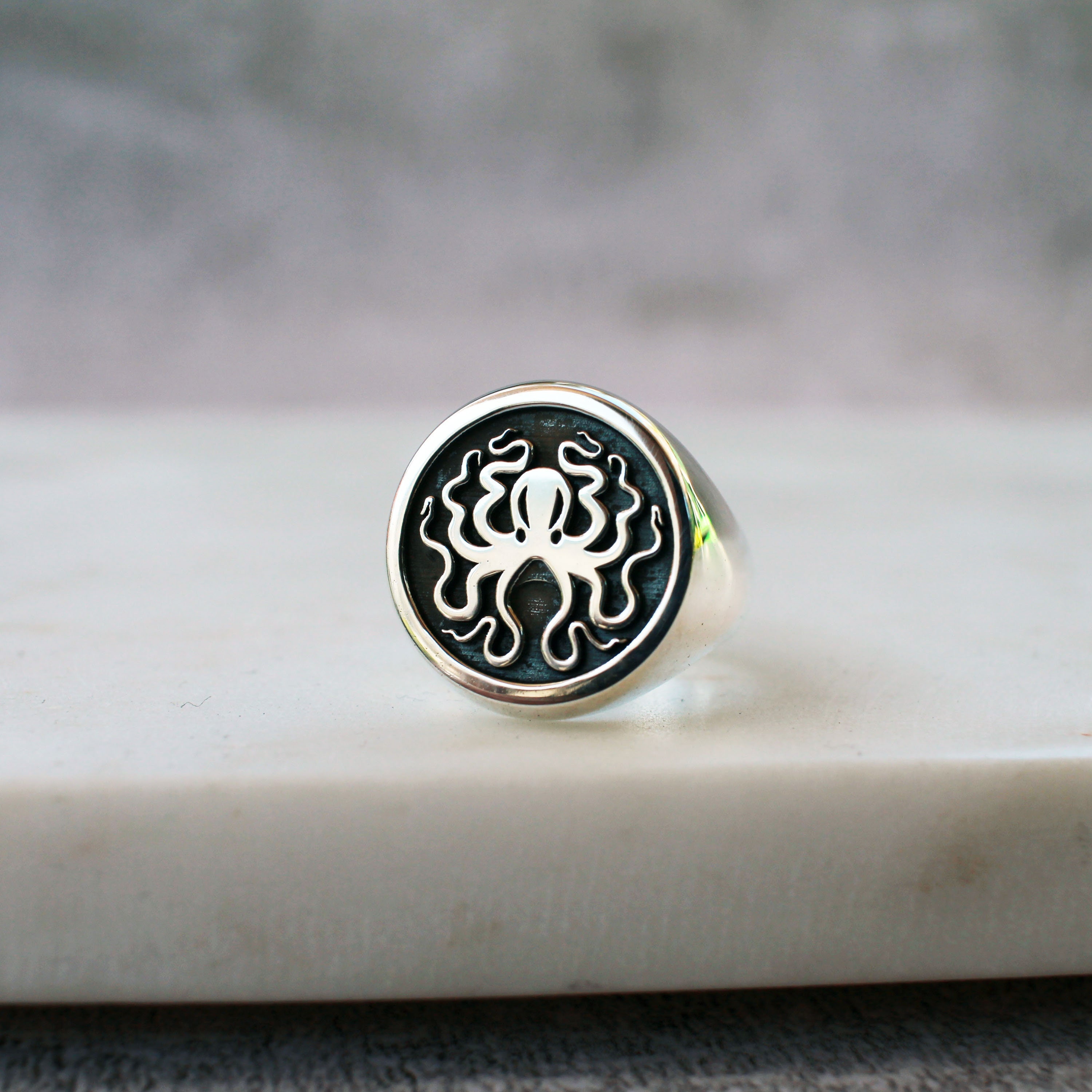 Octopus signet ring best sale