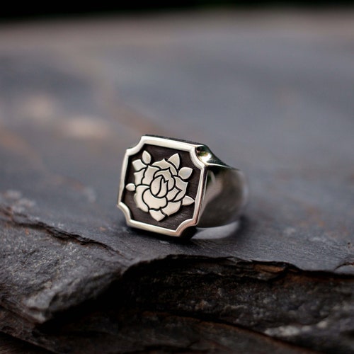 Rose Ring Silver Ring Rings for Women Etsy