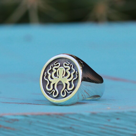 octopus signet ring