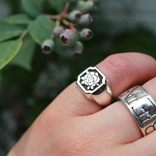 Utena Rose Ring Sterling Silver Etsy