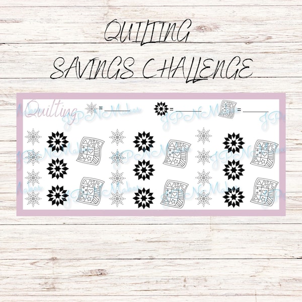 Quilting Savings Challenge, Crafty savings challenge Envelope Saving Challenge Printable Instant Download Budget Binder Savings Tracker