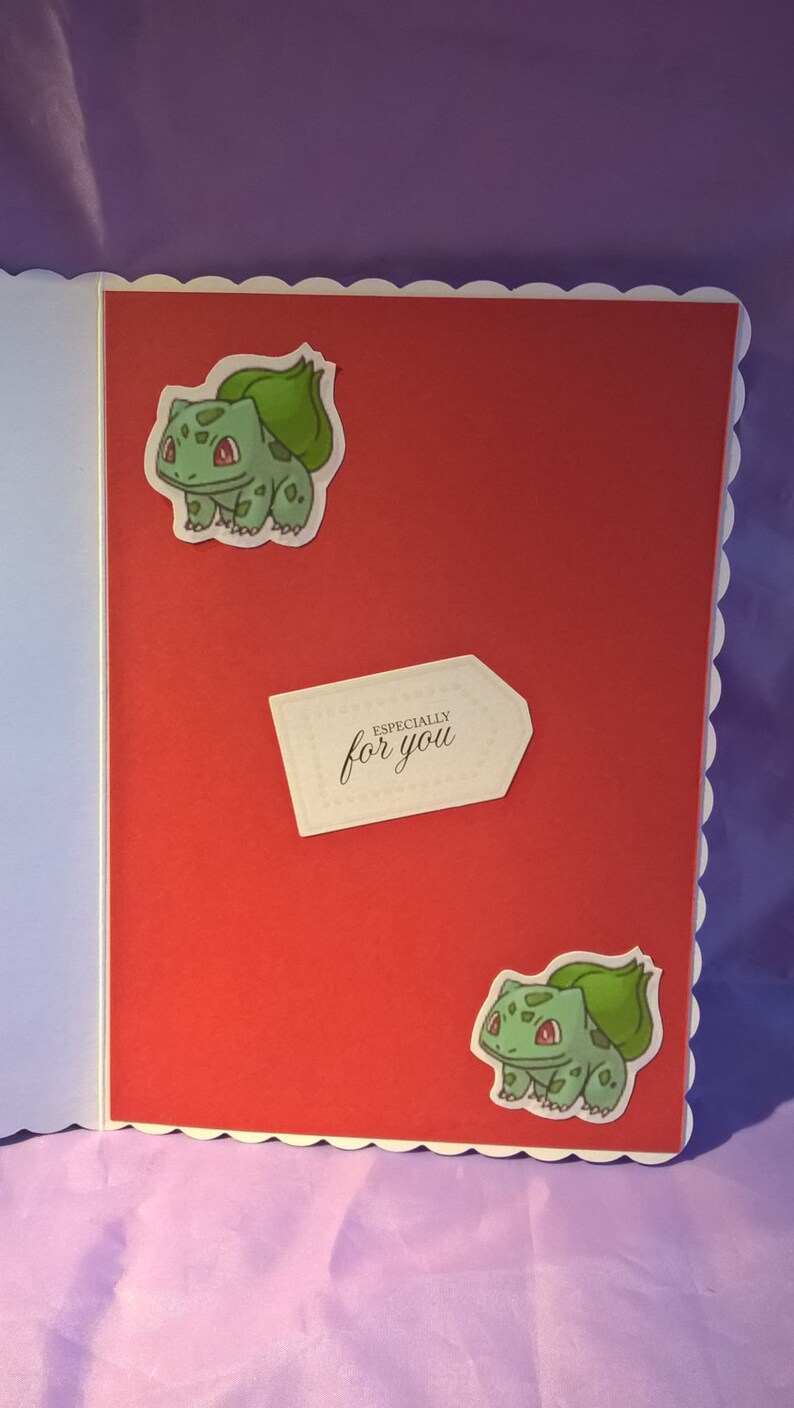 Pokémon bulbasaur birthday card for all Pokémon fansa name | Etsy