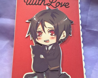 Anime birthday card | Etsy