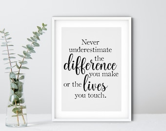Teacher Quote Art Print: Retirement Gift, Office Decor (PDF)