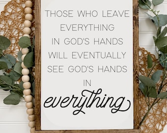 Handmade Christian Wood Sign: Rustic Farmhouse Scripture Wall Decor