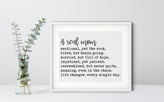 Motherhood Quote Art Print: Inspirational Mom Gift (Digital Download)