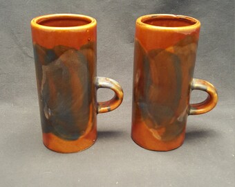 Set of 2 Vintage Caffe D-Vito Espresso Mugs Made in Taiwan 1970s