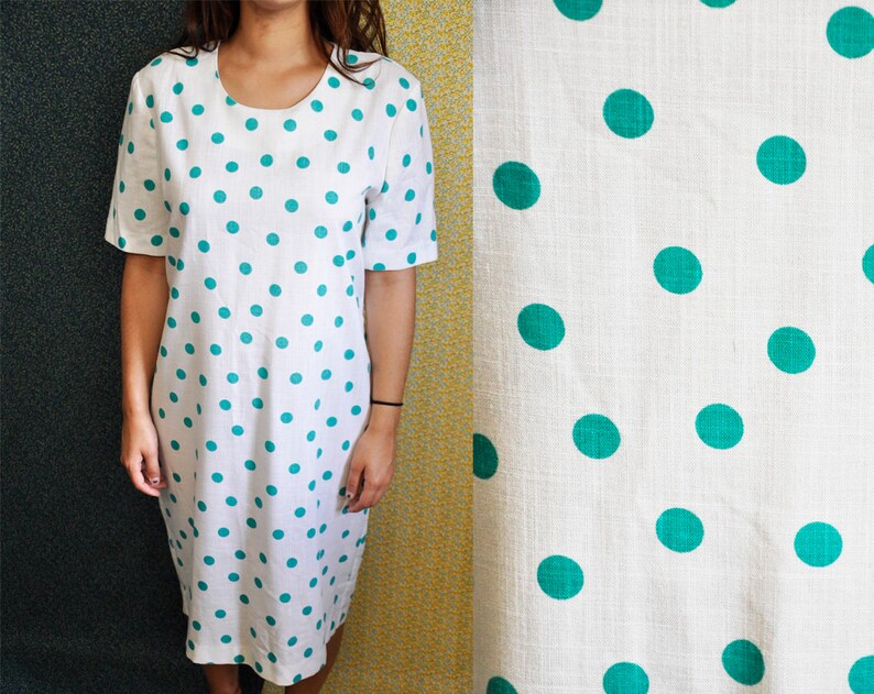 green dress with white spots