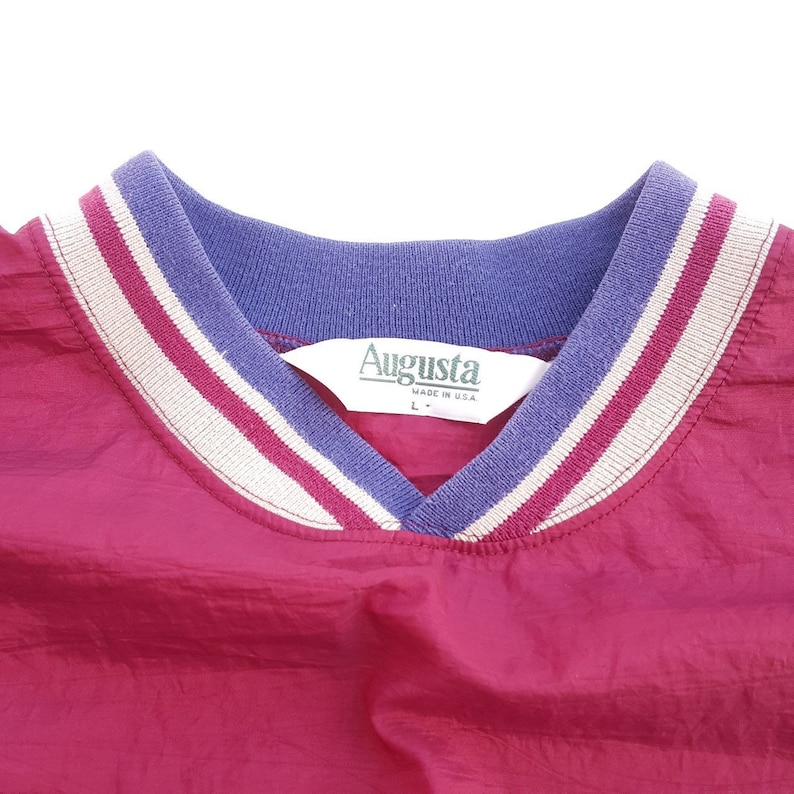 Track Jacket Augusta Made in USA Vintage 90s Pullover Windbreaker