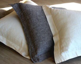 Linen Pillow Cover Linen Sham Standard Queen King AU EUR Linen Oxford Body Pillow Linen Pillow Cover Pillow Slip Cushion Cover Deco Pillow