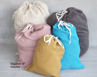 Linen bag Bread bag Clothing bag Storage bag Laundry bag Fabric storage bag available in 30 colors Kitchen bag Bag for buns Lunch bag