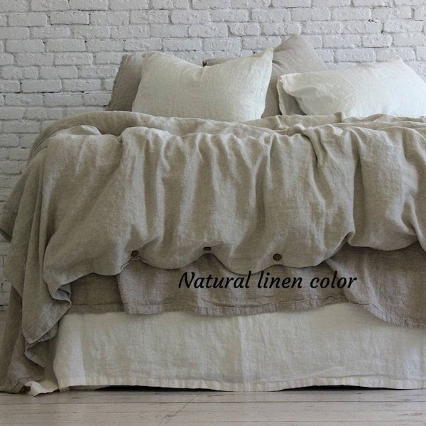 HOUSSE DE COUETTE Linge doux Couette personnalisée Housse de couette Couette Housse de linge Housse de lit Queen Twin King Stonewashed Literie Housse de couette