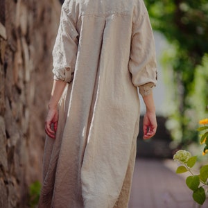 Linen SHIRT Women Long Linen Shirt Linen Tunic Handmade Linen - Etsy