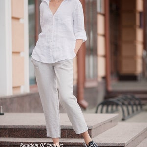 Pure linen Classic pants main image 1