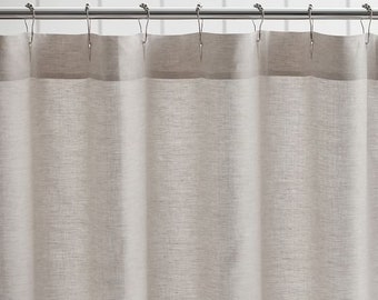 Shower curtains Linen shower curtain Bathroom panel Linen drape Bathroom curtain panel Color and size variations Linen douche curtain