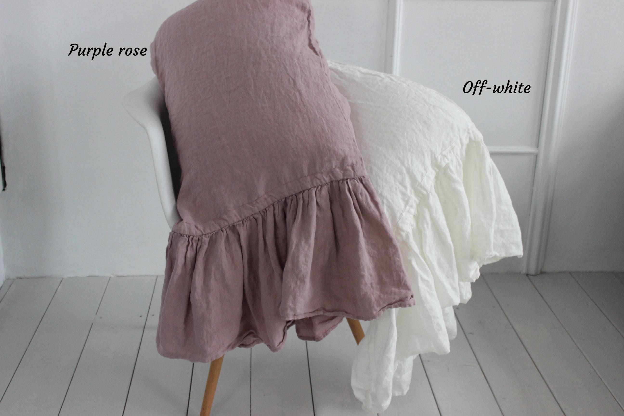 Soft Linen PILLOW SHAM Organic Linen Pillowcase With Ruffle Etsy