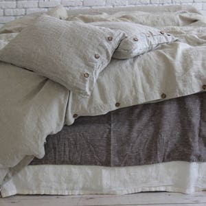 Linen Comforter Cover Duvet Cover Soft Linen Quilt Comforter Bedding Set Organic Flax Set Duvet Cover with Pillowcases Queen King Full