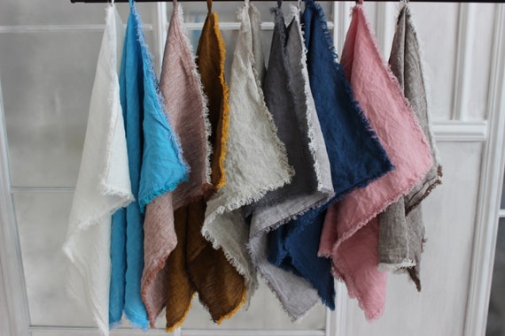 Linen Tea Towels. Soft Organic Linen Dish Towels in 30 Colors