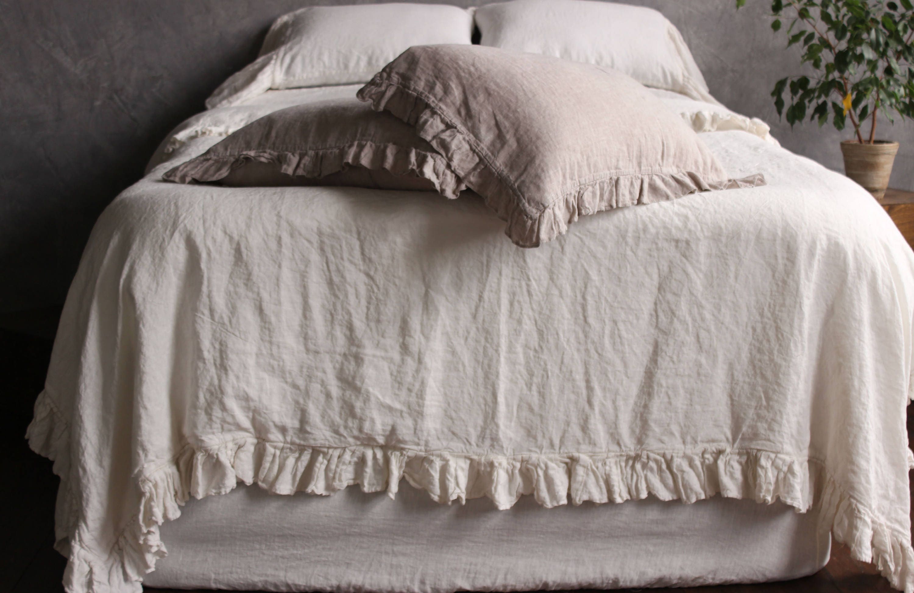 100 Linen Duvet Cover Set Softened Washed Organic Linen Duvet Etsy