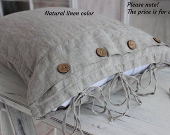 100% linen pillowcase. Linen pillow cover Standard Queen King EUR. Linen sham. Linen pillow slip. Linen cusion cover. Body pillowcase. Linen