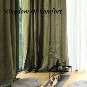 Linen Curtain Linen Drape Linen Valance Linen Curtain Panel Window Curtain Hidden Tab Linen Curtains Custom Size Extra Long Extra Wide