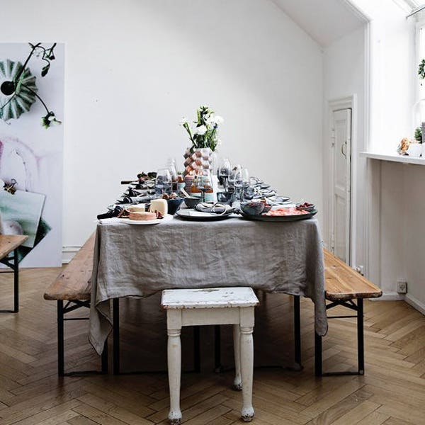 Stonewashed Linen Tablecloth. Table Linen. Natural Organic Tablecloth. Linen Table Cloth square, rectangular. Handmade.